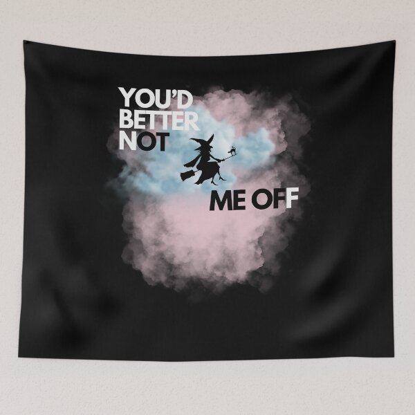 Item preview, YOU'D BETTER NOT WITCH ME OFF BLUE PINK 1 designed and sold by justyna-s28.