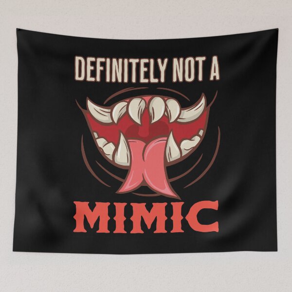 Item preview, Trustworthy Monster: Definitely not a mimic. DnD lover gift designed and sold by Zanda-Nerd-Shop.