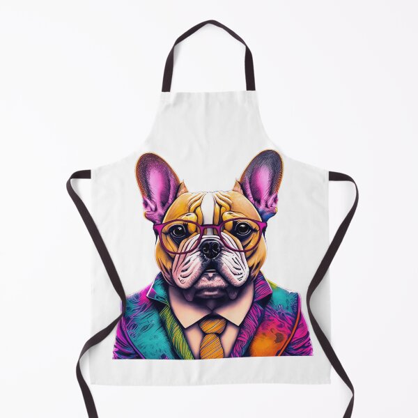 Item preview, Funny French Bulldog Portrait Unique Laughable Dog Owner Gift Hand-Drawn Style Dog Artwork Doggy Charm Comic Vibrant Home Decor designed and sold by ButonDesign.