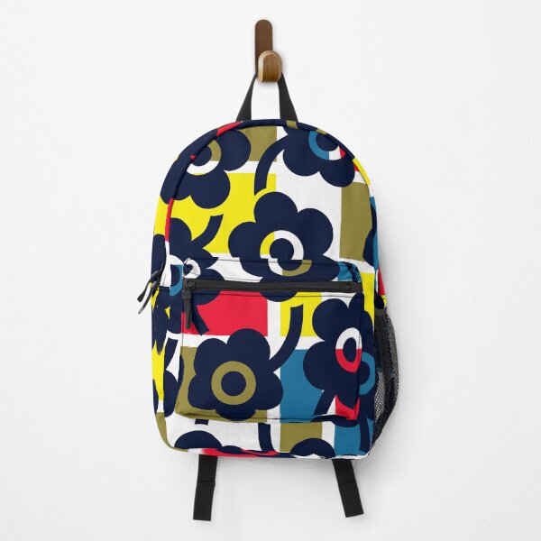 Item preview, Bold Retro Scandinavian Floral Pattern in Bauhaus Colors designed and sold by Deutschic.