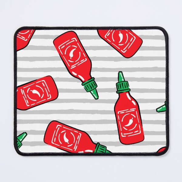 Item preview, sriracha sauce - gray stripes designed and sold by littlearrow.