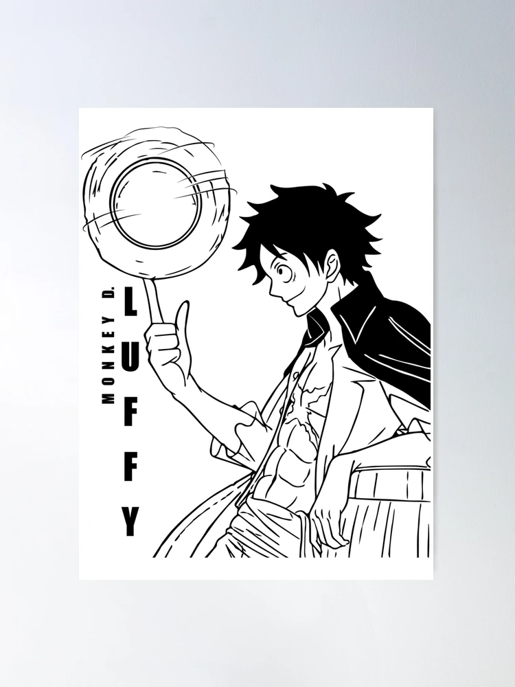 One Piece Monkey D. Luffy, Vector Anime - Manga - Posters and Art Prints