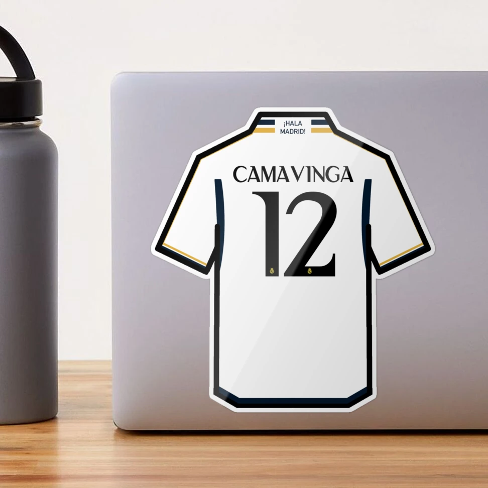 Eduardo Camavinga 2023/2024 Real Madrid Shirt Sticker for Sale by  ArtForAllAges