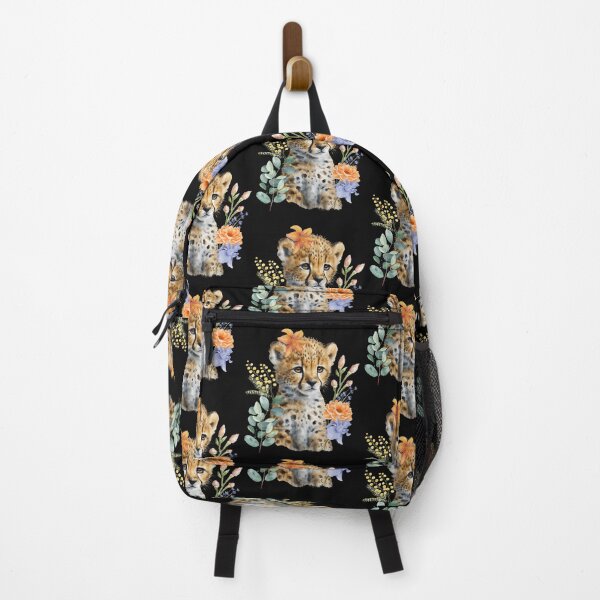 Artikelvorschau, Süßer Baby-Gepard mit Blumen-buntem Design entworfen und verkauft von EarthArtDesigns.