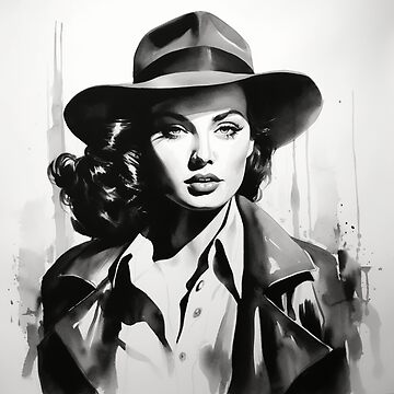 Femme Fatale - Film Noir Aesthetic - Watercolor - Digital