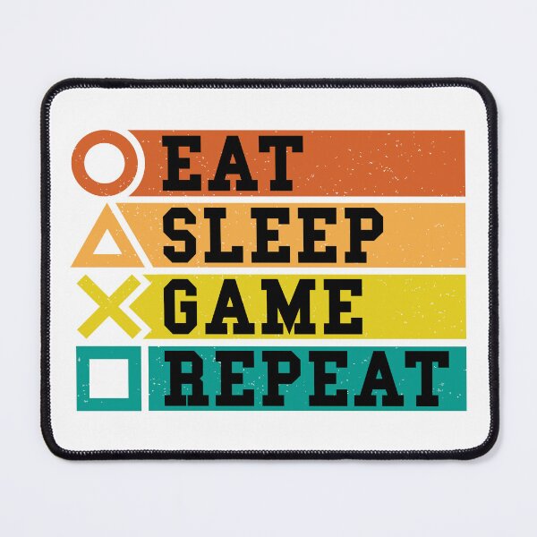 Item preview, Eat sleep game repeat designed and sold by Moto Wear .