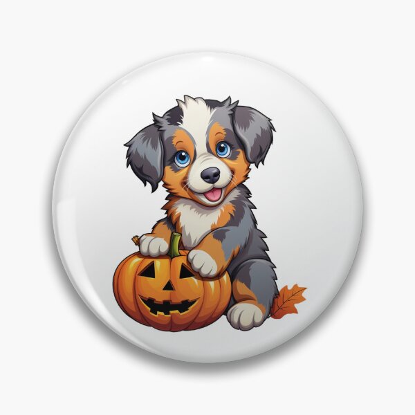 Item preview, Pumpkin Pups | Australian Shepherd puppy | Vinyl Sticker Waterproof for Water Bottles Scrapbook Journals Laptop designed and sold by ambardi.