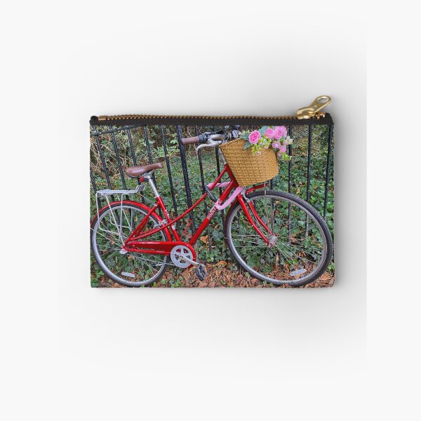 Artikelvorschau, Rotes Fahrrad mit Blumen entworfen und verkauft von Paddyb17.