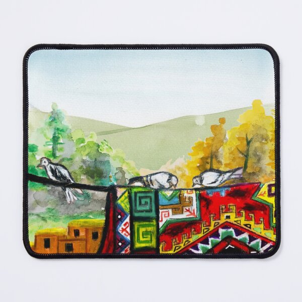 Item preview, Enchanting Afghanistan Rug and Nature Painting designed and sold by ZakiaDanishyar.