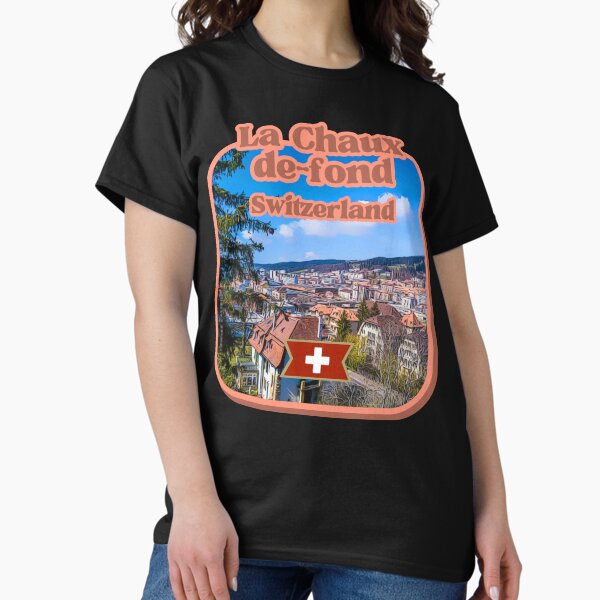 Vista previa del artículo con la obra «La Chaux de fonds Recuerdos y atracciones para turistas, cosas para ver y visitar, Vacaciones en Suiza, Suiza Viajes al casco antiguo, Recuerdo turístico, CH papá mamá, abuelo abuela, Me encanta La Chaux de fonds», diseñado y vendido por SwissCalibre.
