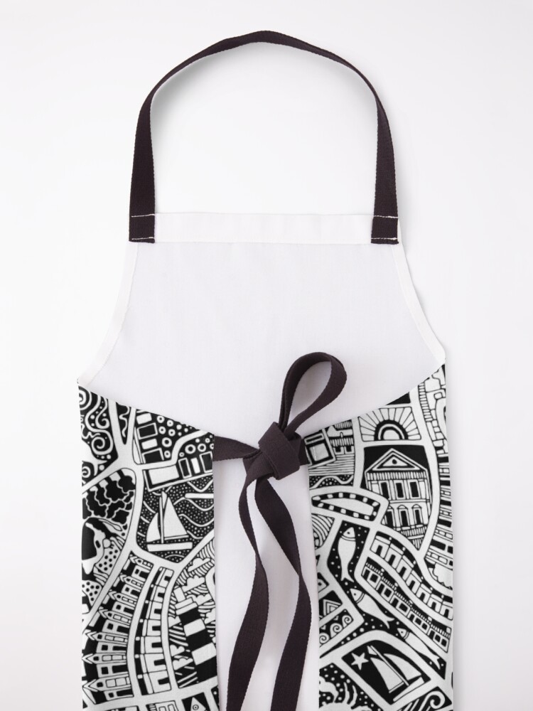 Thumbnail 5 of 6, Apron, rural seaside living black designed and sold by scrummy.