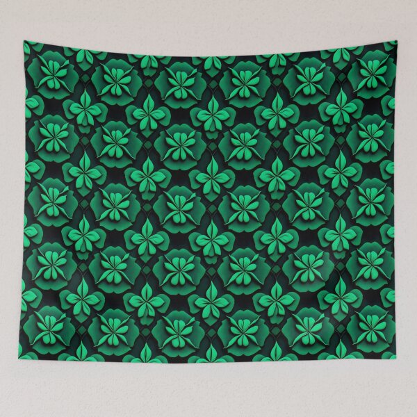 Item preview, Green Coloured Fabric Pattern designed and sold by likbatonboot.