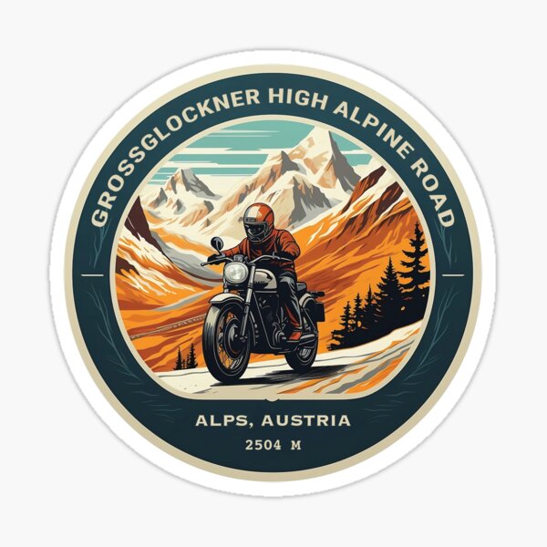Item preview, Grossglockner High Alpine Road Moto Sticker designed and sold by ronengel.