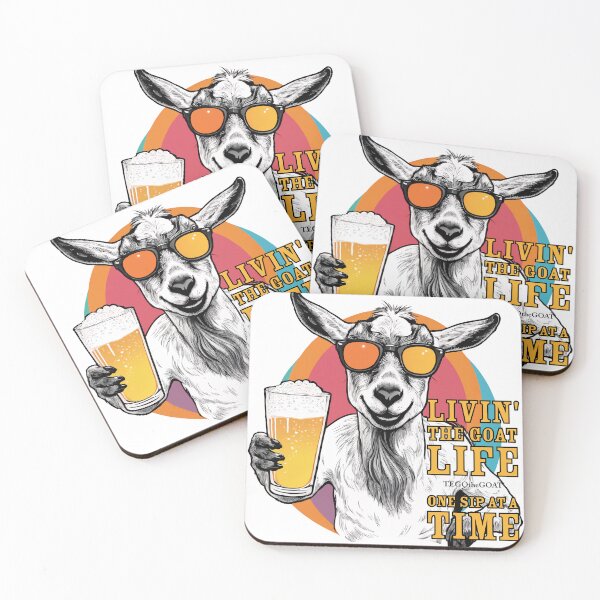 Item preview, Livin' the Goat Life – One Sip at a Time - Tego the GOAT designed and sold by ILikeToasters.