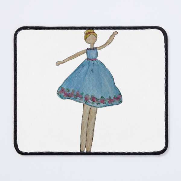 Item preview, Ballet girl in blue dress watercolors hand painted art designed and sold by Bonniesr.