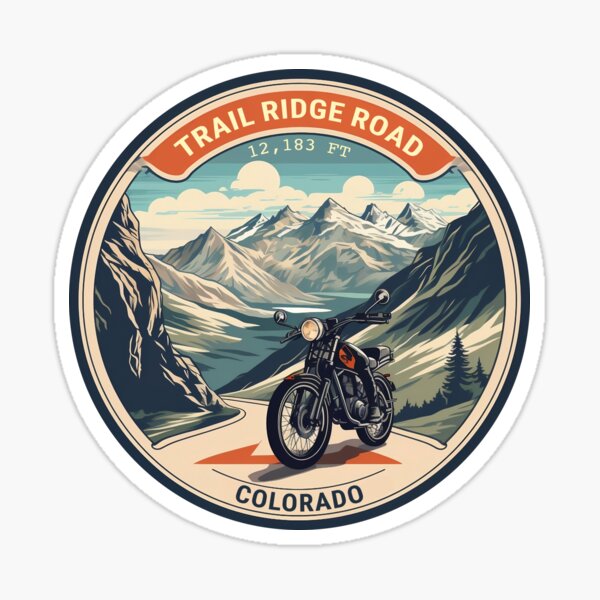 Item preview, Trail Ridge Road Moto Sticker designed and sold by ronengel.