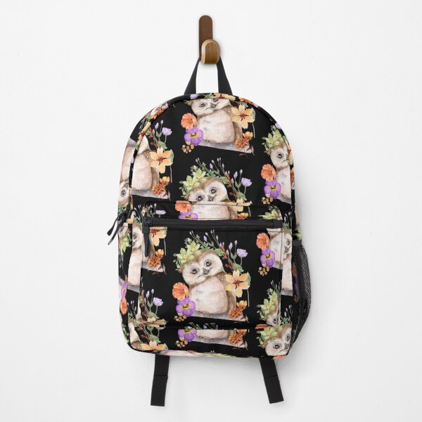 Item preview, Little Owlet With Flowers Colorful Design designed and sold by EarthArtDesigns.