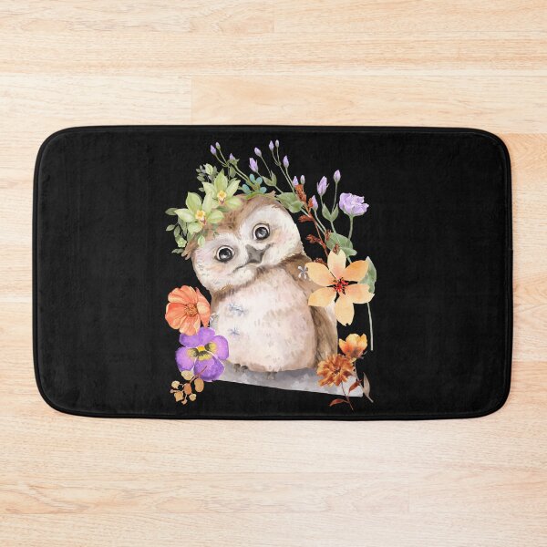 Item preview, Little Owlet With Flowers Colorful Design designed and sold by EarthArtDesigns.