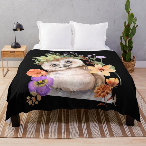 Item preview, Little Owlet With Flowers Colorful Design designed and sold by EarthArtDesigns.