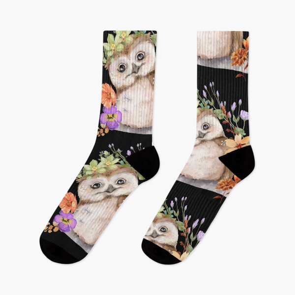 Item preview, Little Owlet With Flowers Colorful Design designed and sold by EarthArtDesigns.
