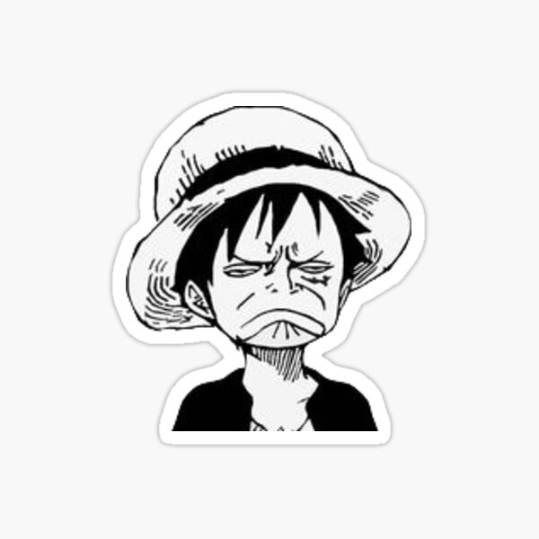 Item preview, Disappointed Luffy One Piece Minimalistic designed and sold by Mo Joy.