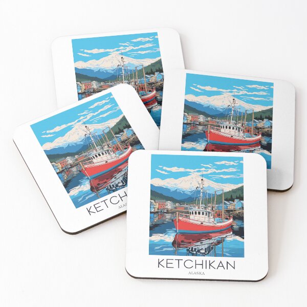 Item preview, A Pop Art Travel Print of Ketchikan - Alaska - US designed and sold by StudioRedKoala.
