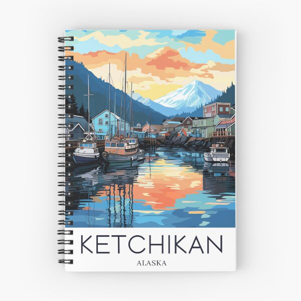 Item preview, A Pop Art Travel Print of Ketchikan - Alaska - US designed and sold by StudioRedKoala.
