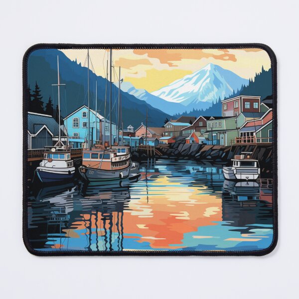 Item preview, A Pop Art Travel Print of Ketchikan - Alaska - US designed and sold by StudioRedKoala.