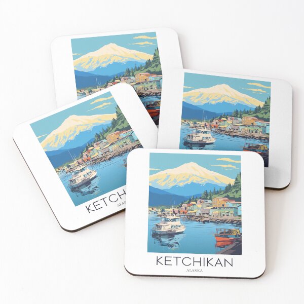 Item preview, A Pop Art Travel Print of Ketchikan - Alaska - US designed and sold by StudioRedKoala.