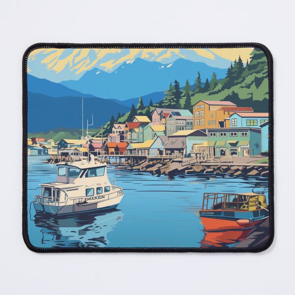 Item preview, A Pop Art Travel Print of Ketchikan - Alaska - US designed and sold by StudioRedKoala.