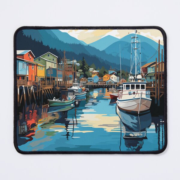 Item preview, A Pop Art Travel Print of Ketchikan - Alaska - US designed and sold by StudioRedKoala.