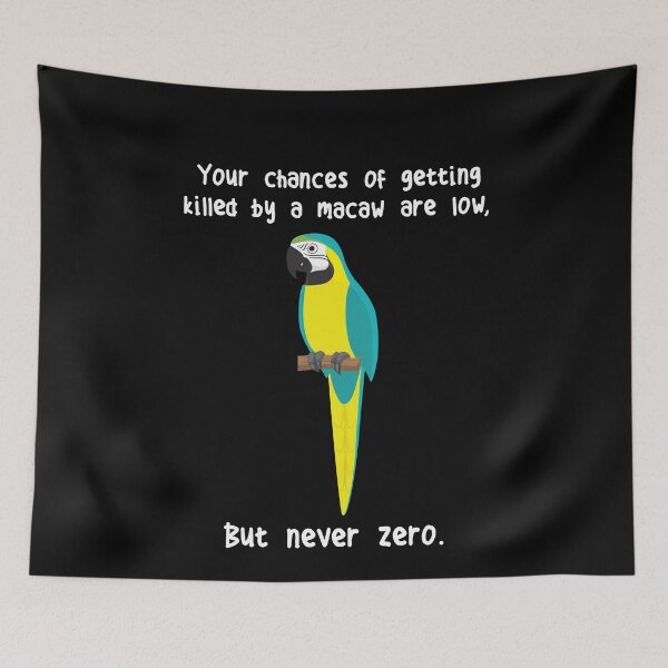 Item preview, Blue and Gold Macaw Parrot Never Zero designed and sold by Clara Hollins.