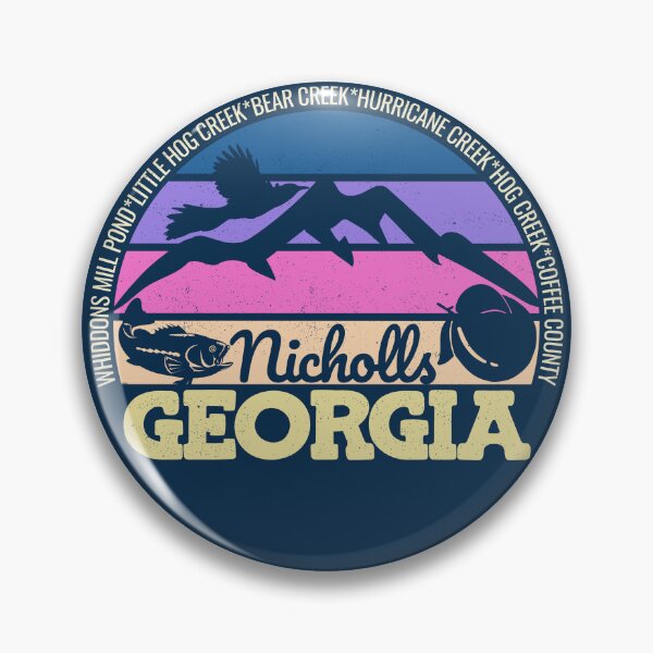 Item preview, Nicholls Georgia Sunset Retro Vintage Local Pride Logo designed and sold by CRHPOD20.