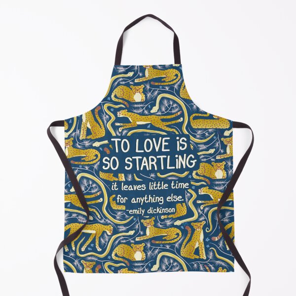 Item preview, To love is so startling | Emily Dickinson quotes | gold cheetah navy designed and sold by Ingrid Poole.
