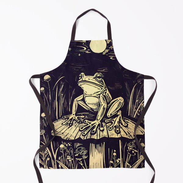Item preview, Starry night frog, woodcut designed and sold by ZenStickConcept.