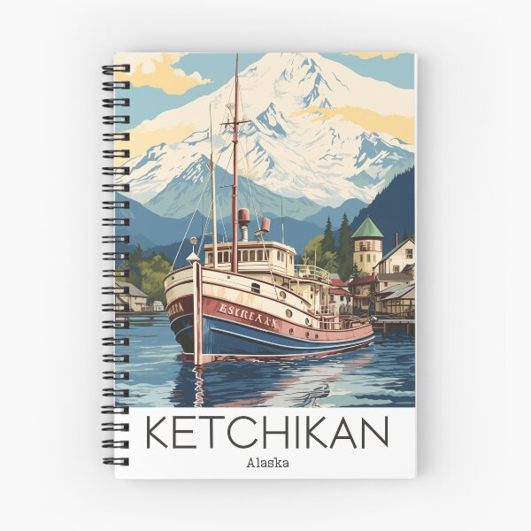 Artikelvorschau, Eine Vintage-Reiseillustration von Ketchikan - Alaska - USA entworfen und verkauft von GoodOldVintage.