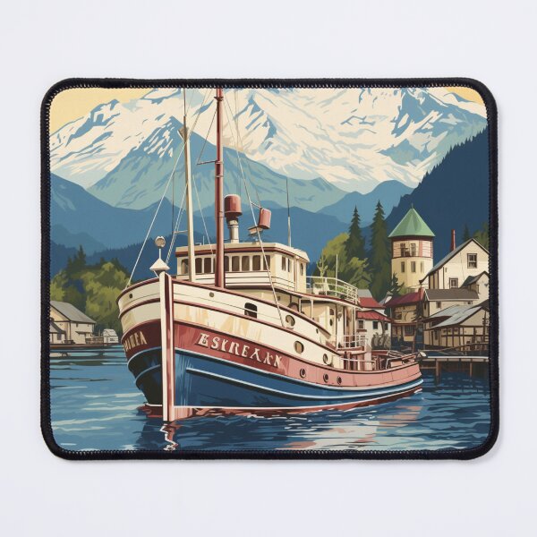 Item preview, A Vintage Travel Illustration of Ketchikan - Alaska - US designed and sold by GoodOldVintage.