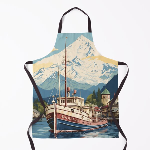 Item preview, A Vintage Travel Illustration of Ketchikan - Alaska - US designed and sold by GoodOldVintage.