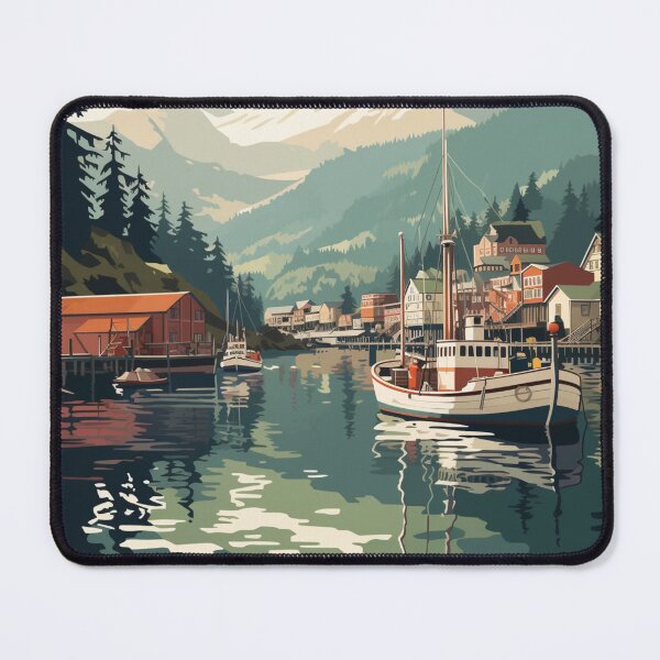 Item preview, A Vintage Travel Illustration of Ketchikan - Alaska - US designed and sold by GoodOldVintage.