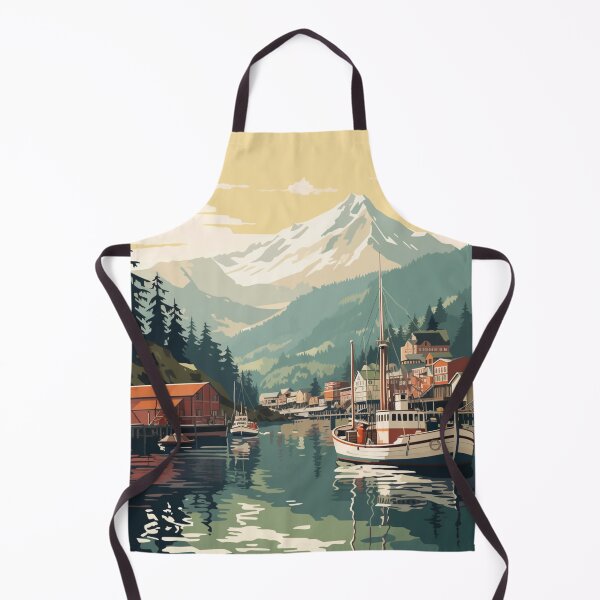 Item preview, A Vintage Travel Illustration of Ketchikan - Alaska - US designed and sold by GoodOldVintage.
