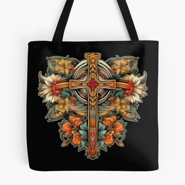 Item preview, Antique cross with flowers  designed and sold by Roxburylane.