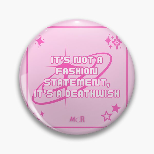 Item preview, No es una declaración de moda, es un deseo de muerte y2k letra de la pegatina emo rosa designed and sold by bubbleiel.