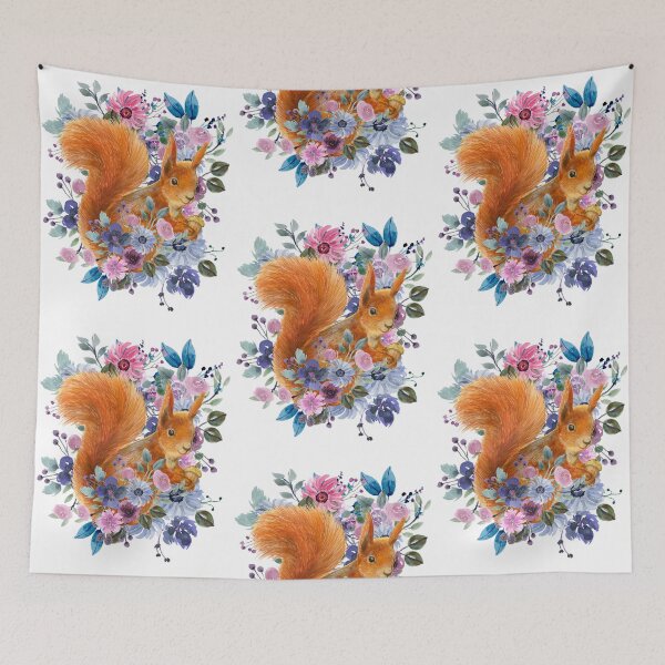 Item preview, Painted Squirrel Floral designed and sold by ArtofAddison.