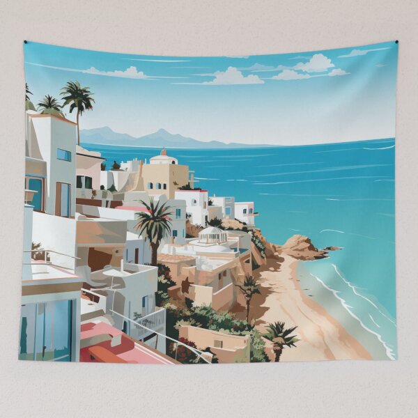 Item preview, A Pop Art Travel Print of Albufeira - Portugal designed and sold by StudioRedKoala.