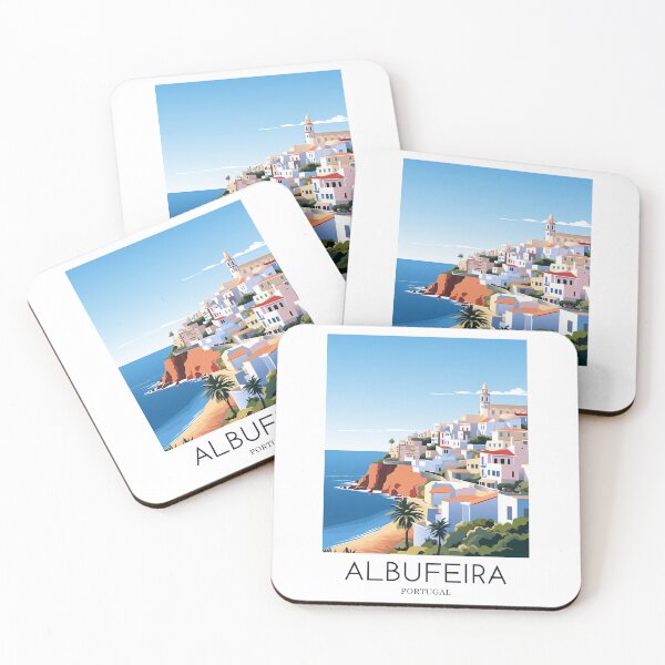 Item preview, A Pop Art Travel Print of Albufeira - Portugal designed and sold by StudioRedKoala.