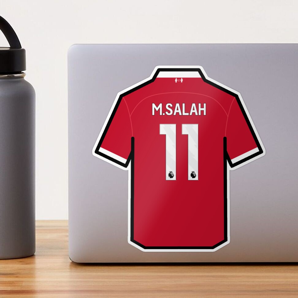 Liverpool FC M. Salah 4x4 Jersey Decal Sticker