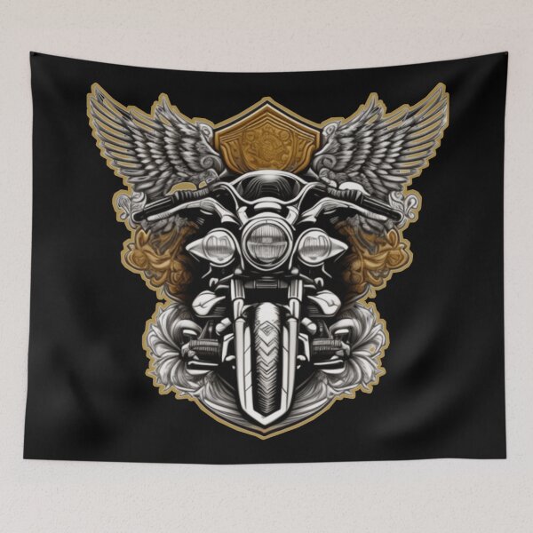 Item preview, Motorcycle crest with wings  designed and sold by Roxburylane.
