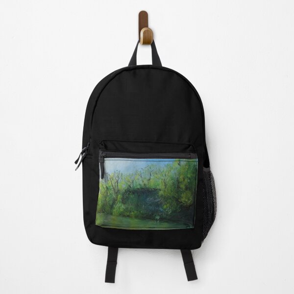 Item preview, beautiful lake with green trees expressionist designed and sold by impactartanime.