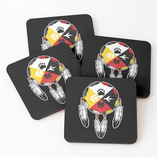 Item preview, Native American Medicine Wheel - Spirit Animal Paws designed and sold by mixedshop.