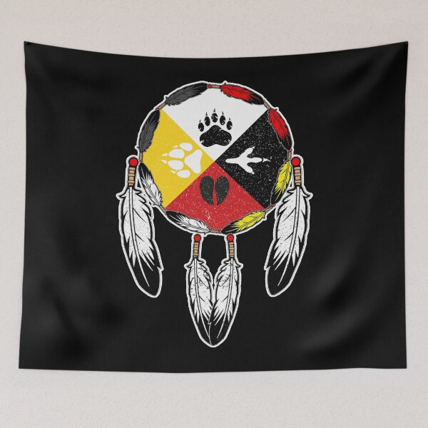 Item preview, Native American Medicine Wheel - Spirit Animal Paws designed and sold by mixedshop.